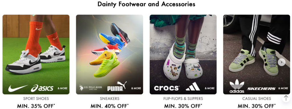 AJIO Footwear & Accessories Deals